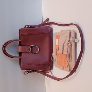 RADLEY London Primrose Hill Leather Satchel Handbag, Heather, New with Tags